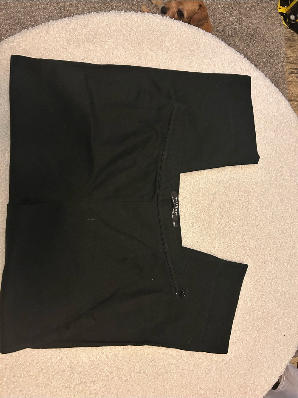 Tribal Black Cropped Ponte Knit Pants
